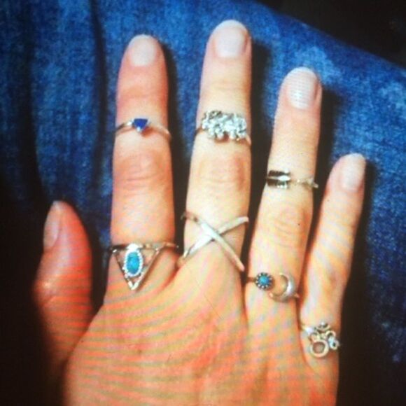 🎁 1 HR sale🎁Boho -Bohemian Midi Ring set - Picture 3 of 7